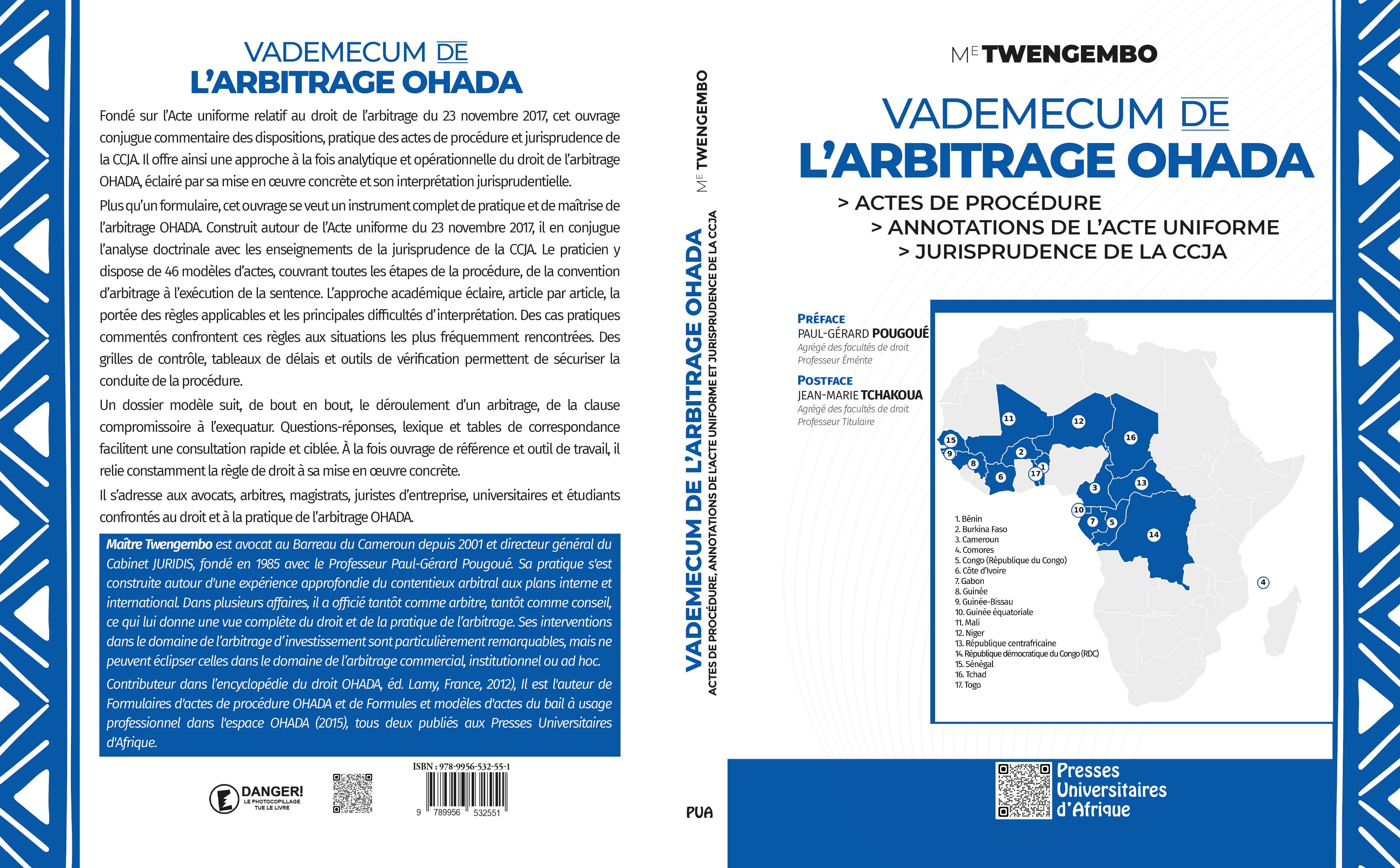 Couv_Vademecum du droit de l'arbitrage OHADA