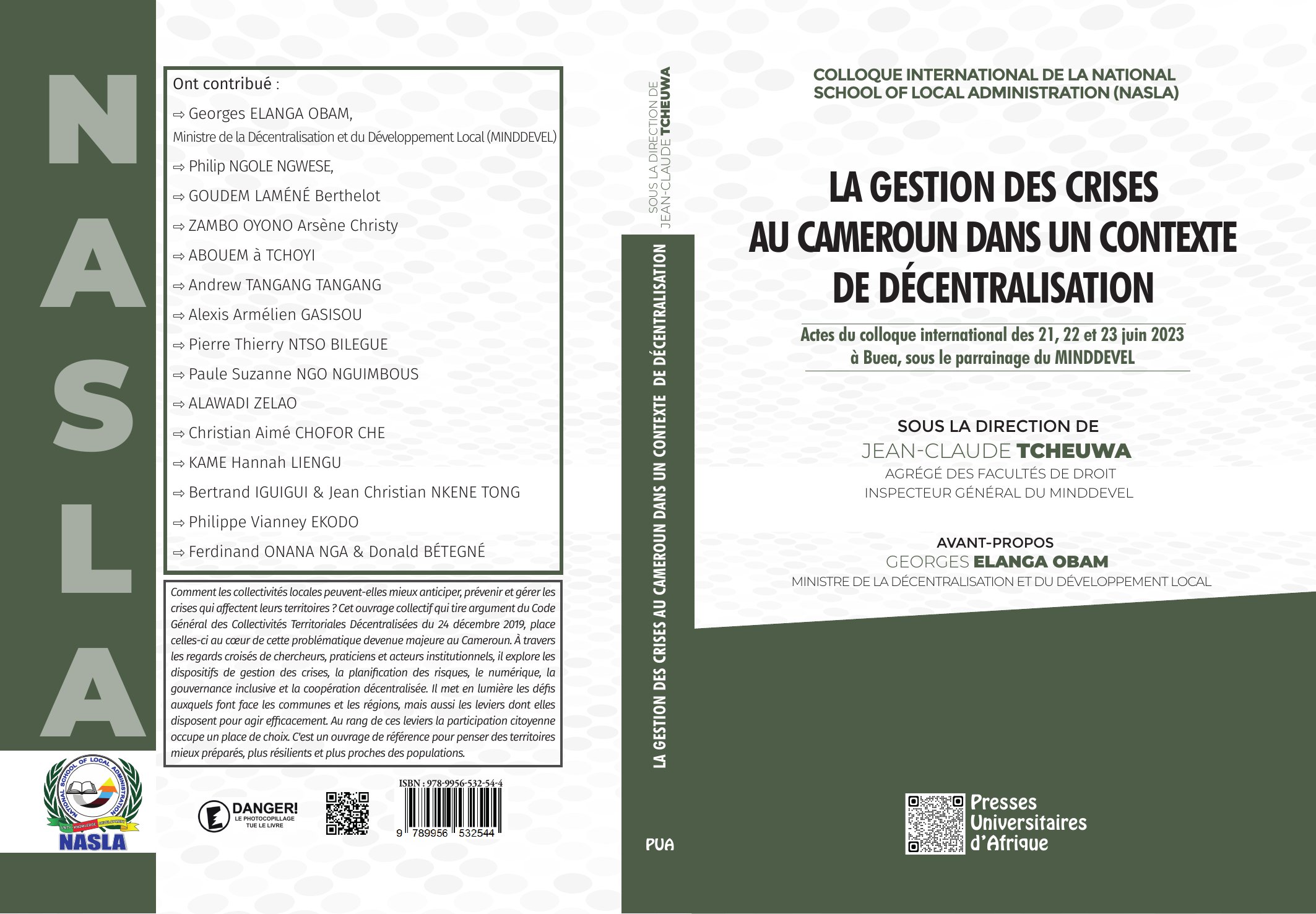 Couverture: LA GESTION DES CRISES AU CAMEROUN DANS UN CONTEXTE DE DÉCENTRALISATION