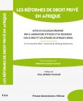 Couverture Les réformes de Droit privé en Afrique