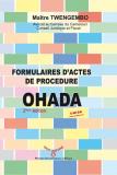 Couverture : Formulaires d’actes de procédure OHADA