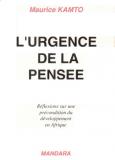 Couverture : L'urgence de la pensée