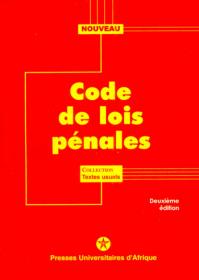 Couverture : Code de lois pénales