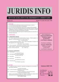 Couverture : Juridis N° : 28