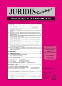 Couverture : Juridis N° : 39