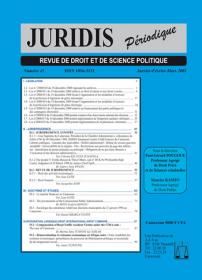 Couverture : Juridis N° : 45