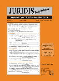 Couverture : Juridis N° : 47