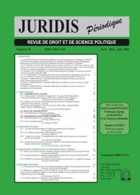 Couverture : Juridis N° : 50