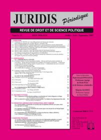 Couverture : Juridis N° : 51