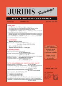 Couverture : Juridis N° : 58