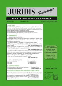 Couverture : Juridis N° : 59