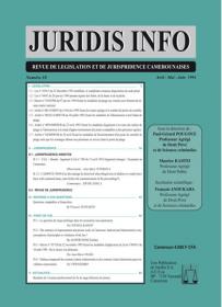 Couverture : Juridis N° : 18