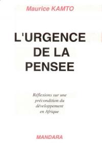 Couverture : L'urgence de la pensée